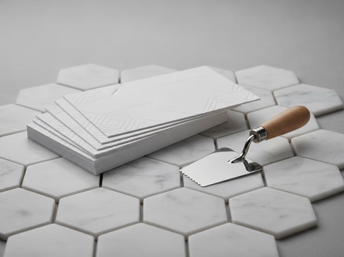 Tile Contractor and Flooring Installer Business Cards for Residential and Commercial Projects
